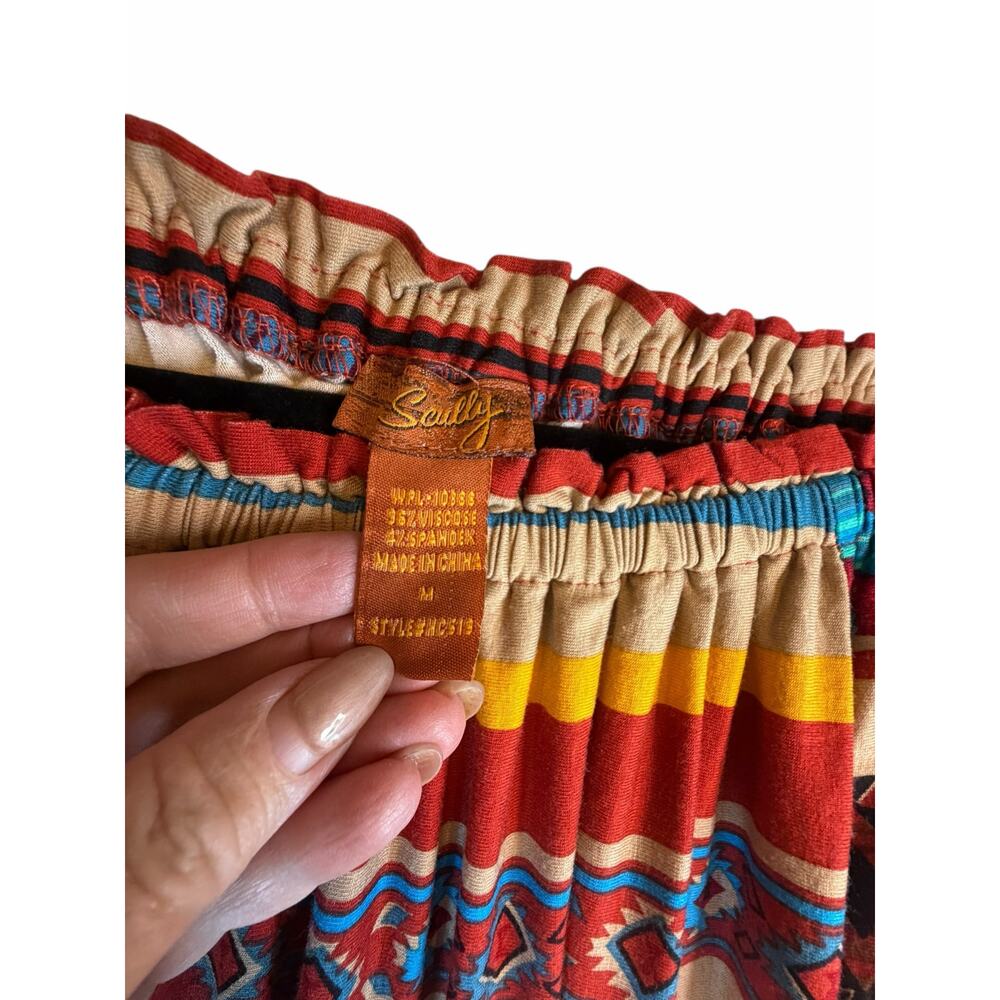 SCULLY Serape Red Aztec Peasant Dress - Size M - Picture 7 of 8